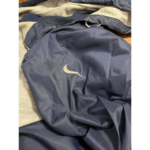 Vintage 1990s Nike Jacket Lined Windbreaker Navy Blue Logo Sz XL Embroidered - Picture 9 of 10